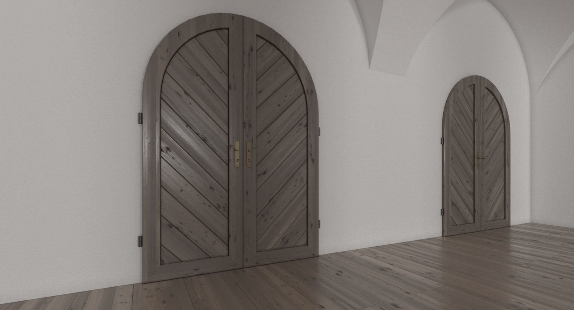 Modern Vaulted Ceiling Interior 3D model_13