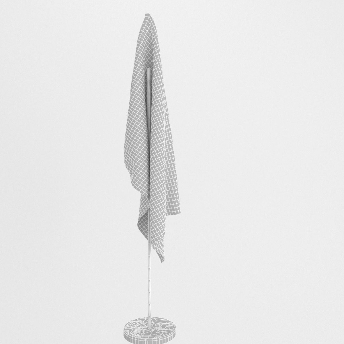 democratic party flag model Low-poly 3D model_10