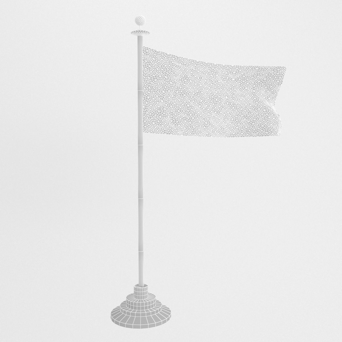democratic party flag model Low-poly 3D model_7
