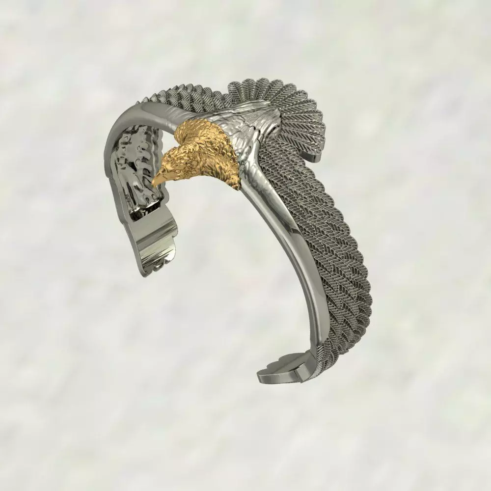 Viking Eagle Bracelet 3D print model