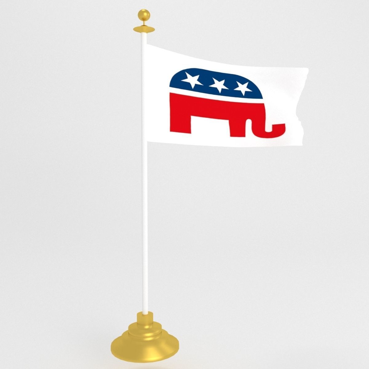 republican party flag model 3D model_12