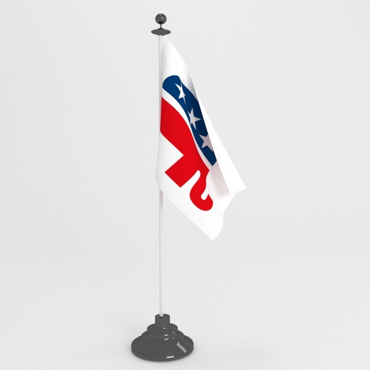 republican party flag model 3D model_3
