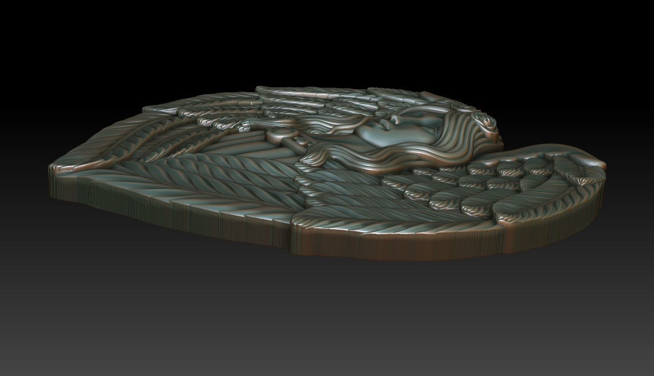 Angel with wings 3D print model_5