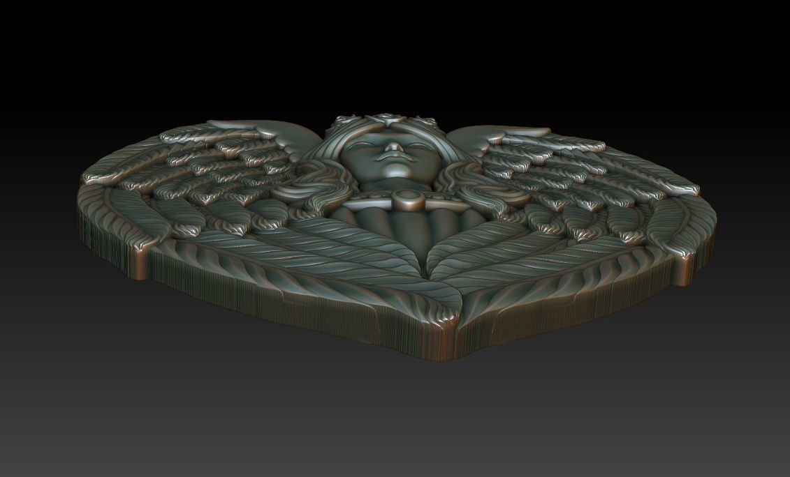 Angel with wings 3D print model_3