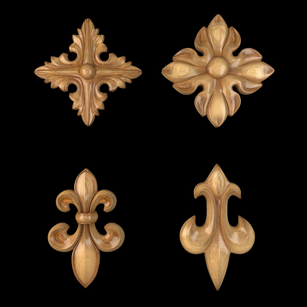 Ornament Element Pack 01 3D model_2
