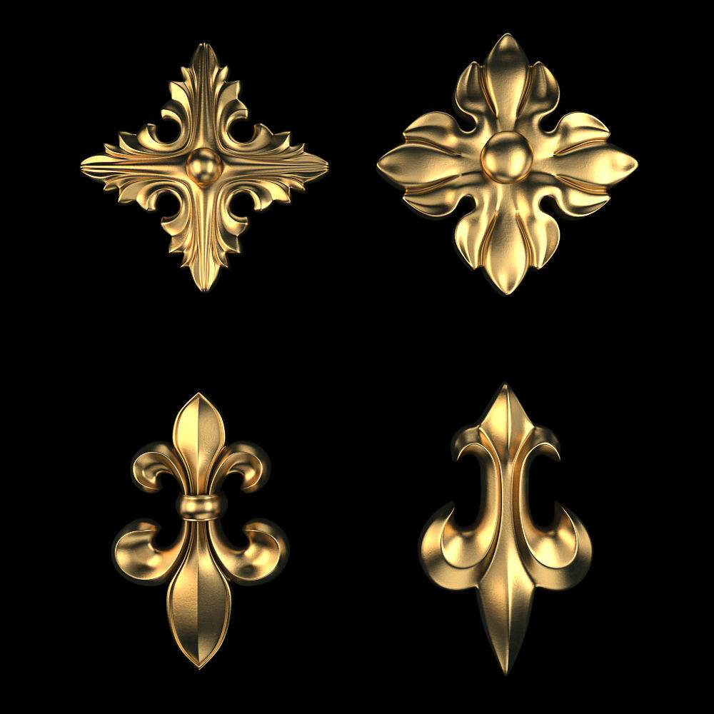 Ornament Element Pack 01 3D model_1
