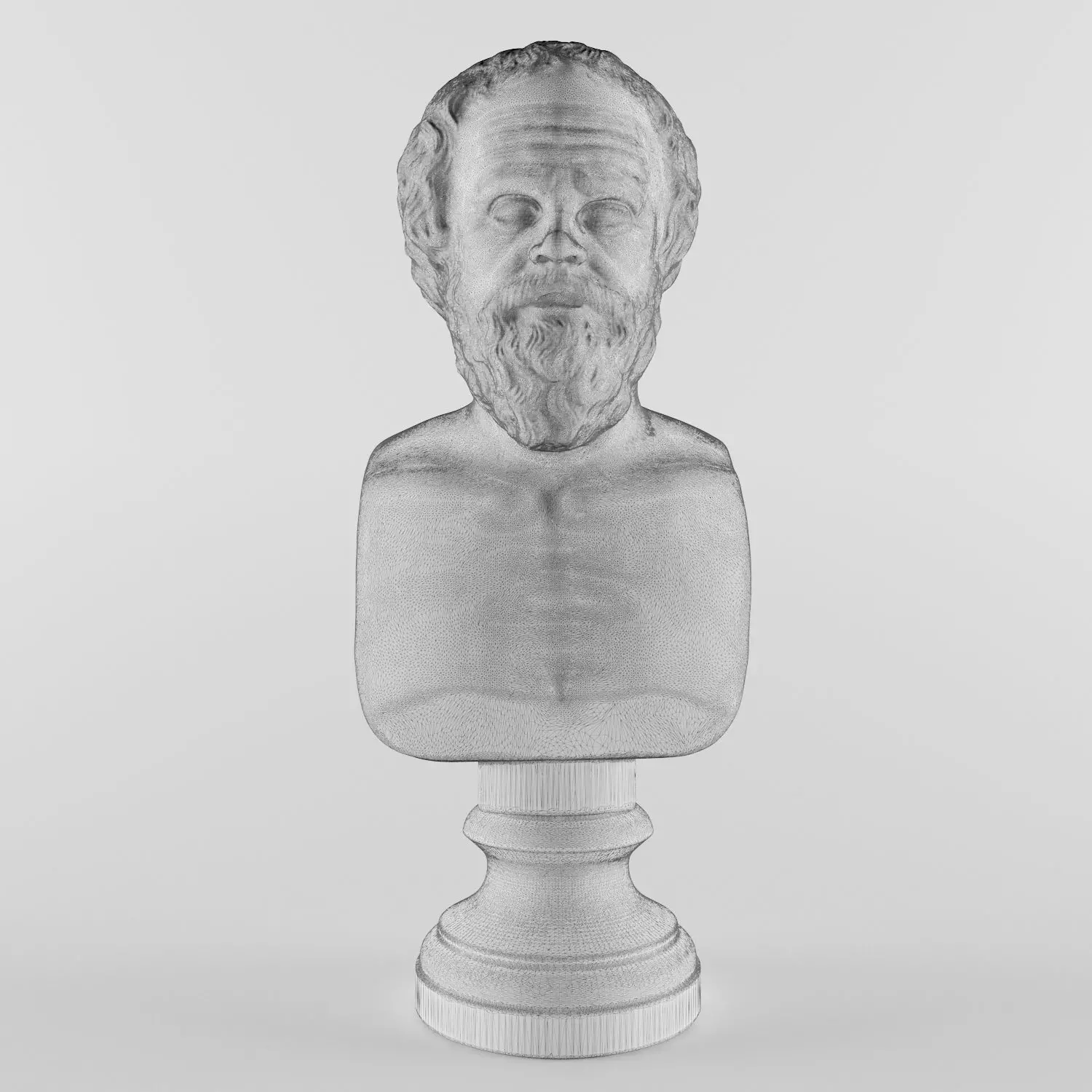 Socrates bust of 3D print model_0