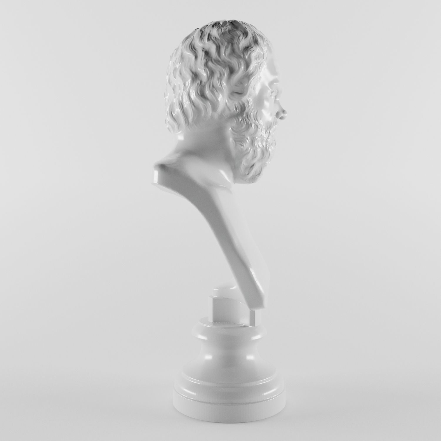 Socrates bust of 3D print model_2