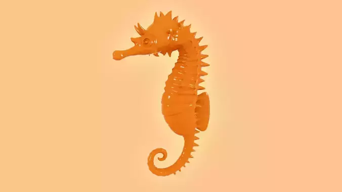 Sea Horse Low-poly 3D model