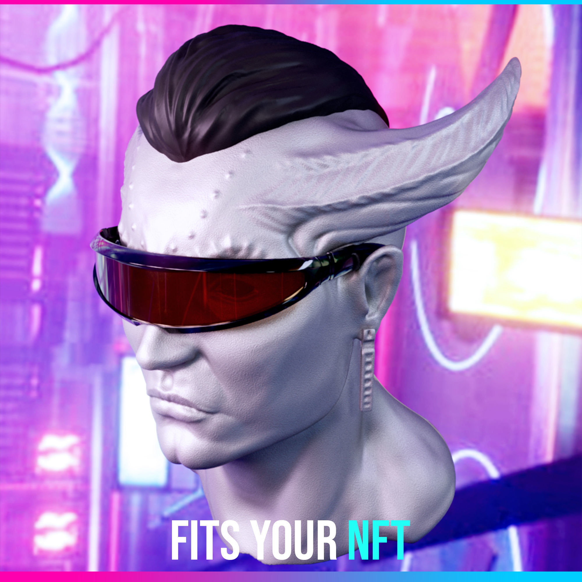 LUXURY SCI-FI EYEGLASS - FITS 3D NFTs 3D model_5
