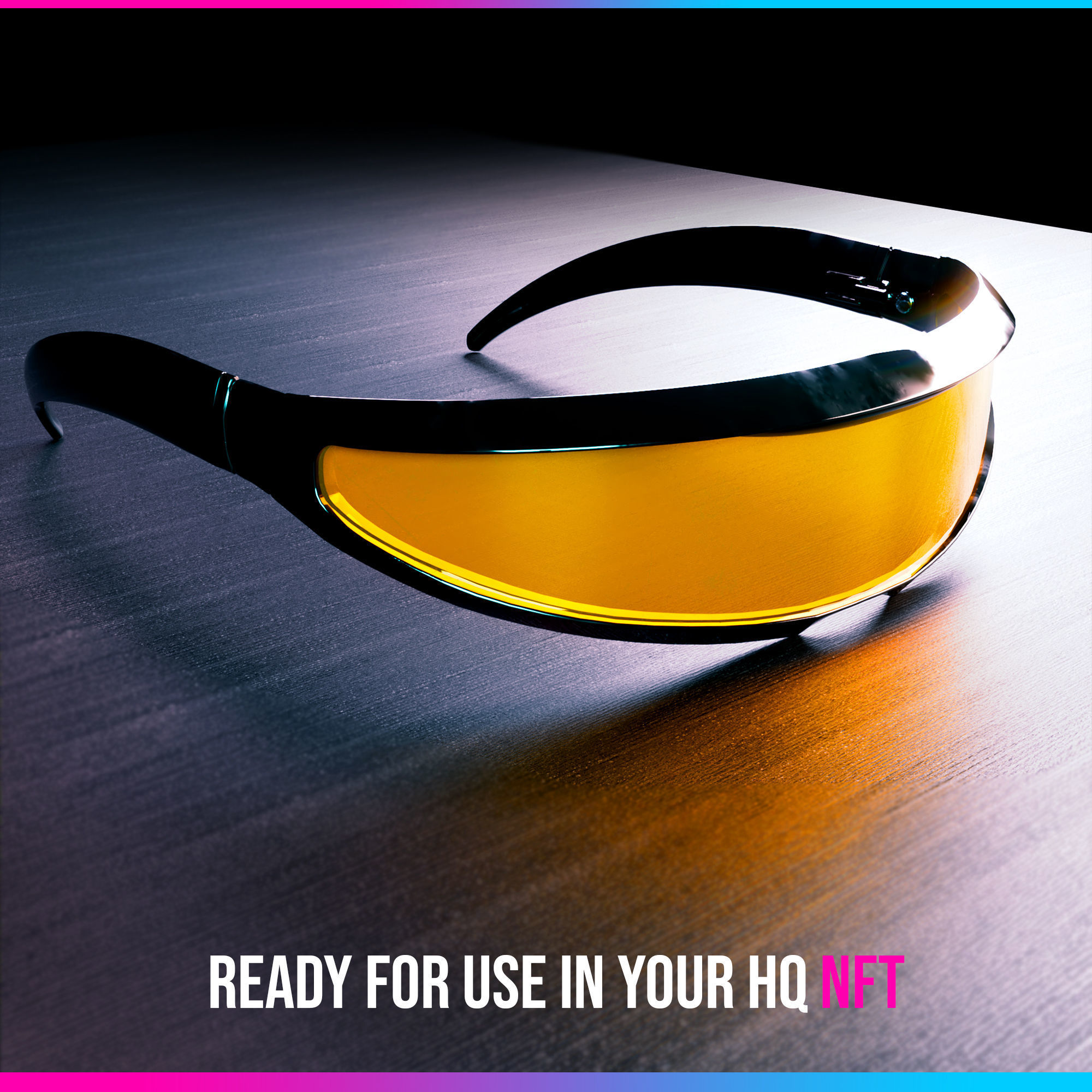 LUXURY SCI-FI EYEGLASS - FITS 3D NFTs 3D model_2