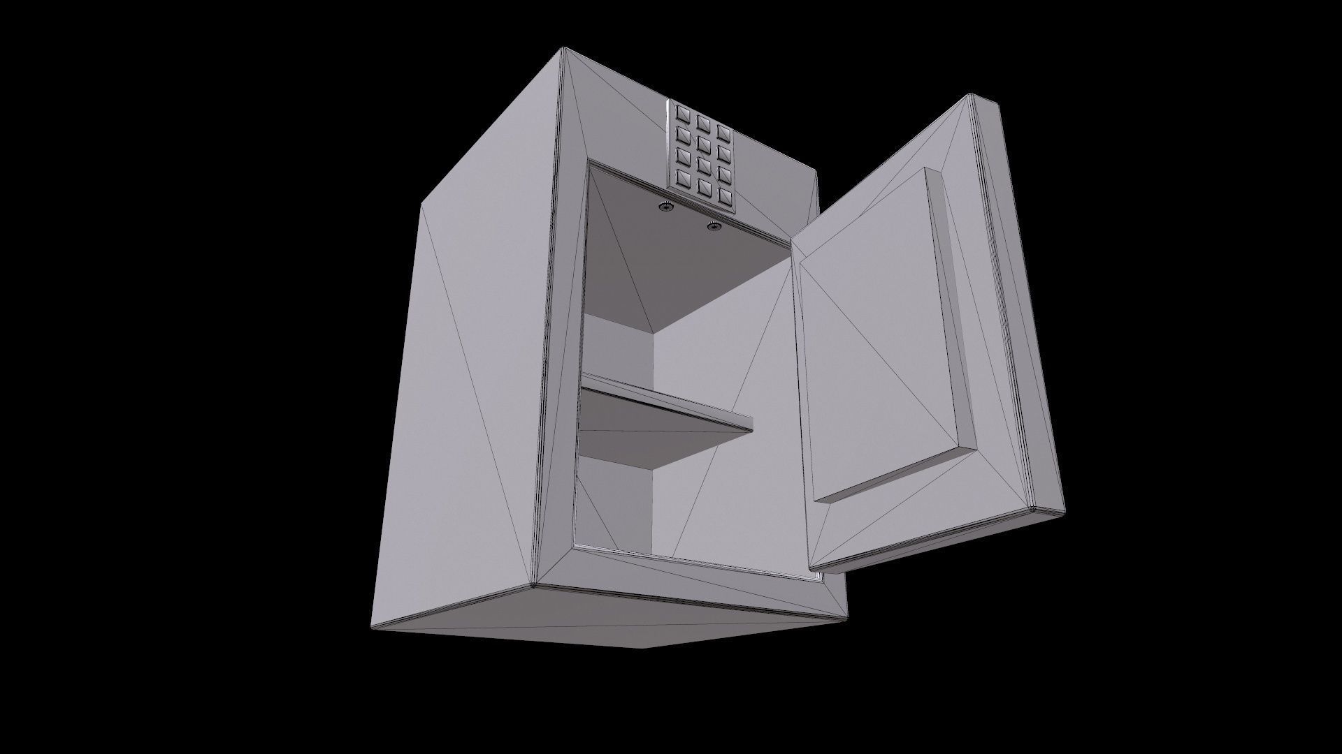 Safe Box  Low-poly 3D model_7