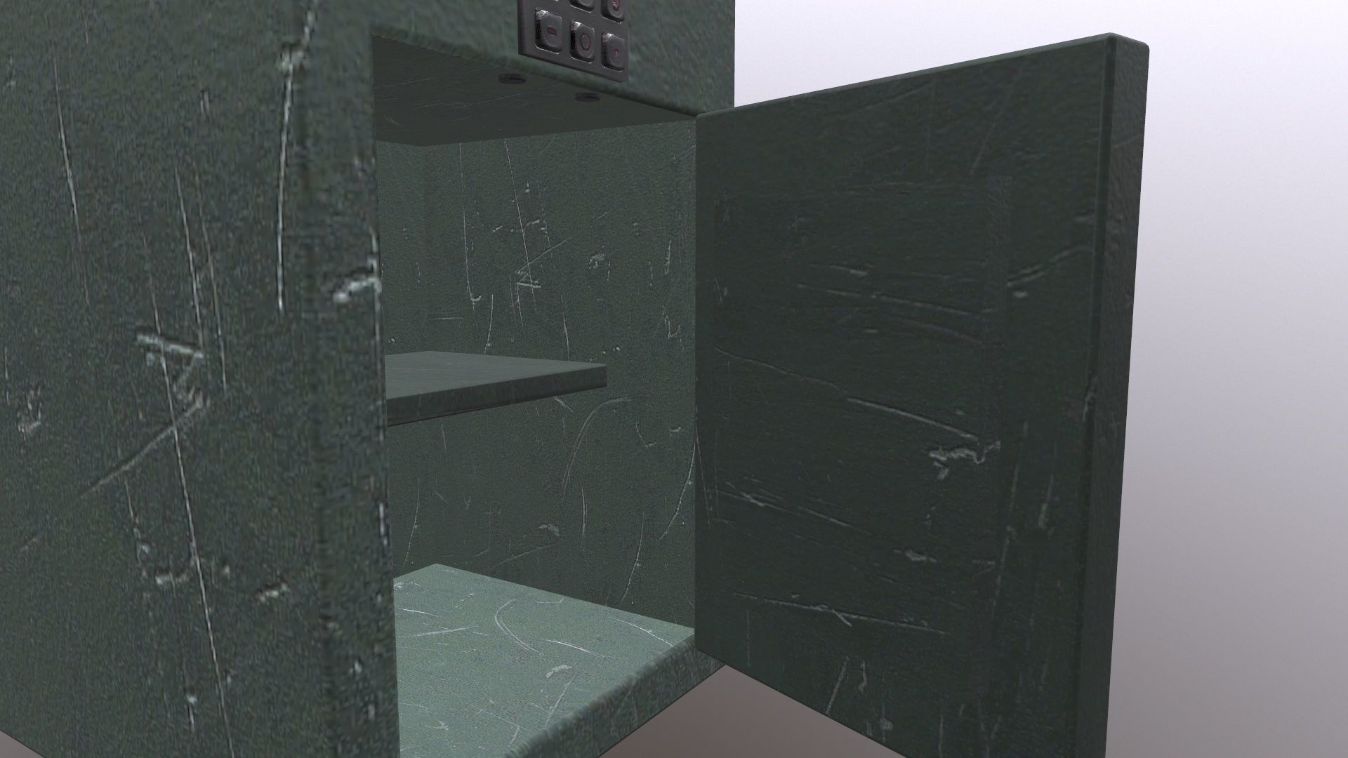 Safe Box  Low-poly 3D model_2