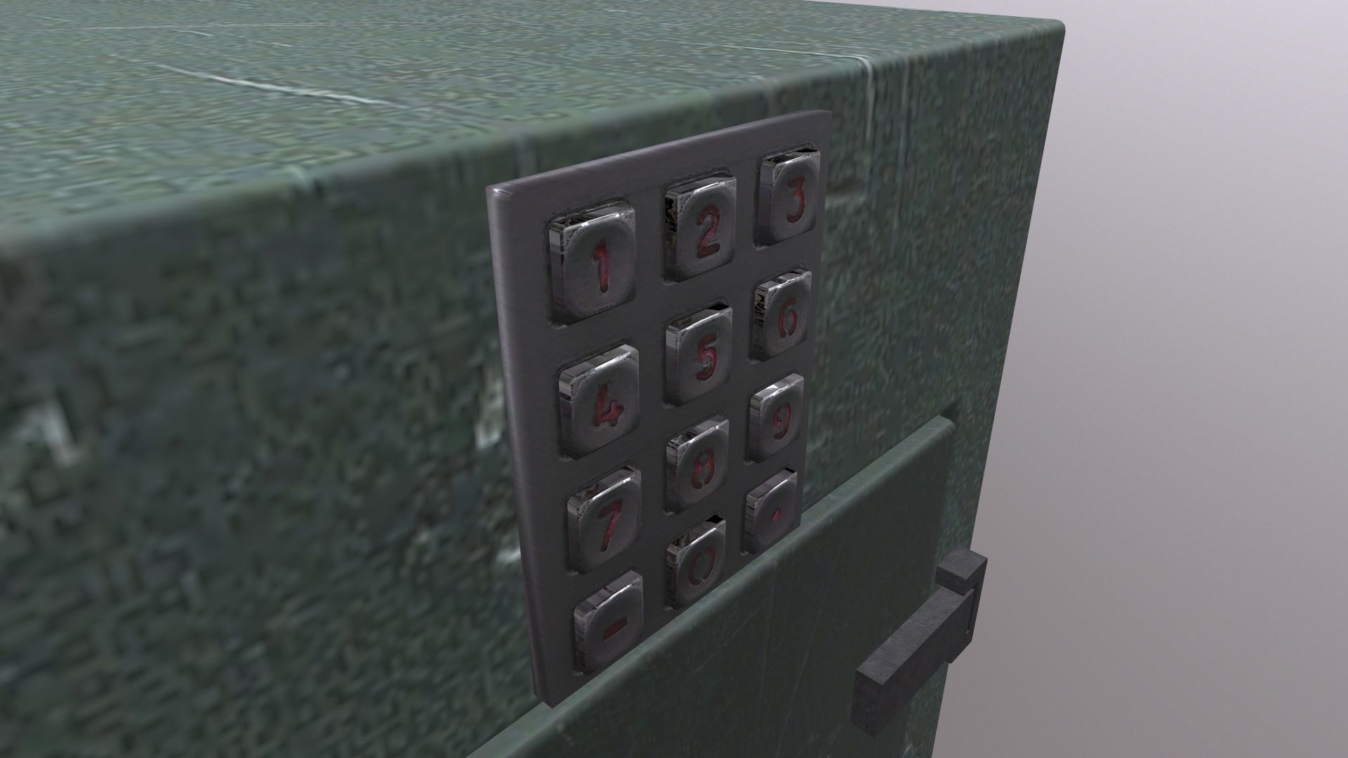 Safe Box  Low-poly 3D model_4