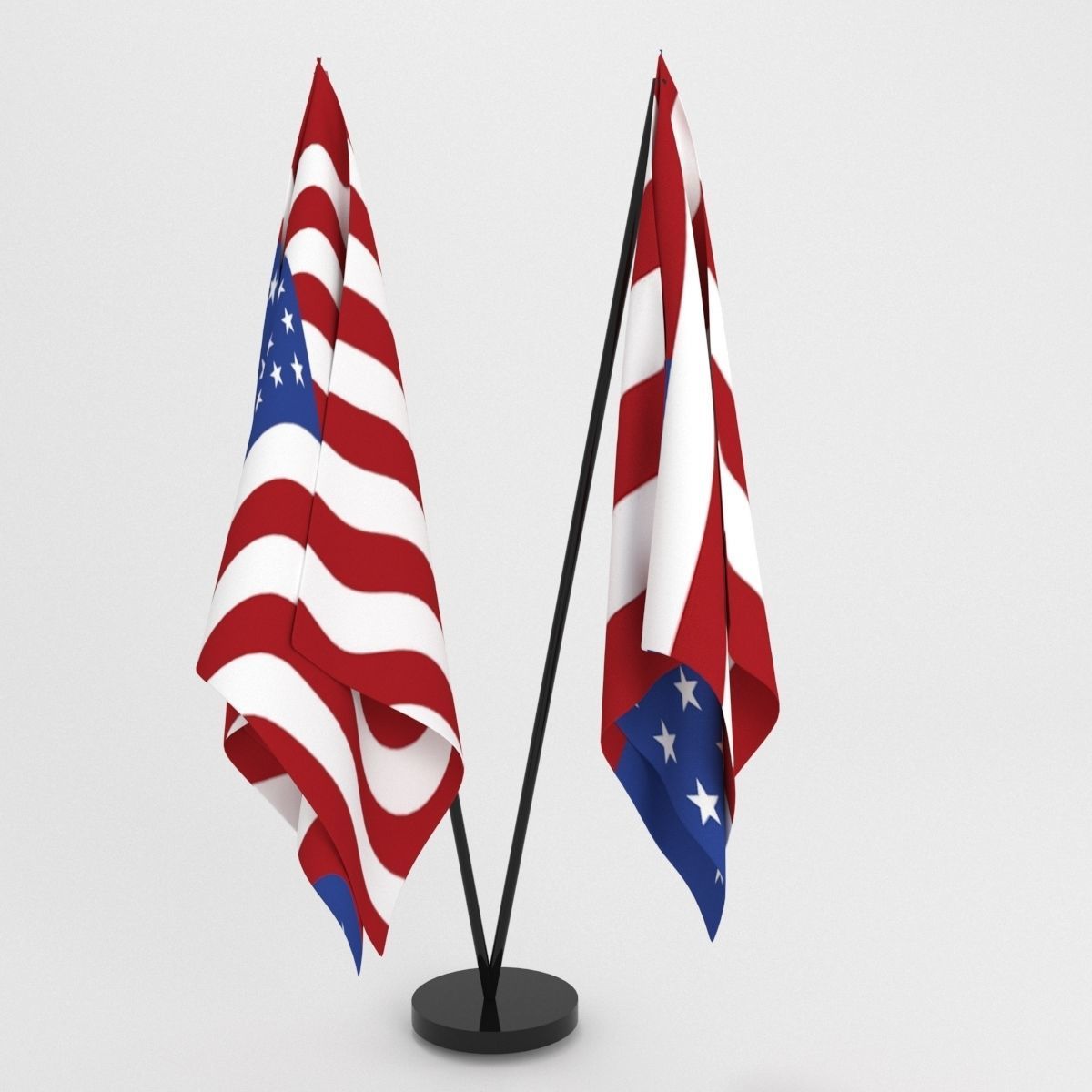 AMERICAN POLITICAL PARTY FLAGS 3D Model Collection_8