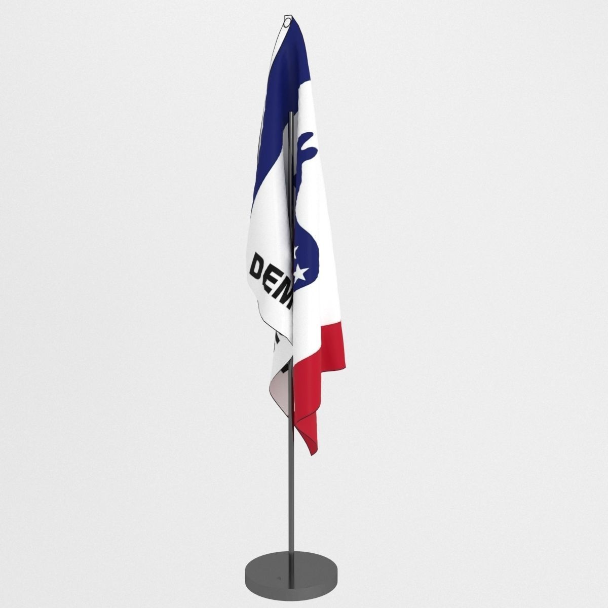 AMERICAN POLITICAL PARTY FLAGS 3D Model Collection_10