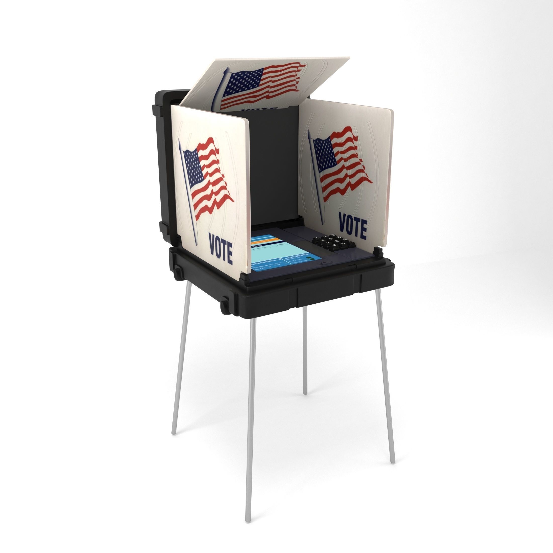  polling station USA 3D Model Collection_6