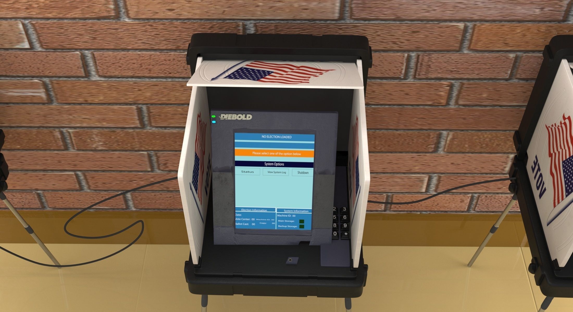  polling station USA 3D Model Collection_10