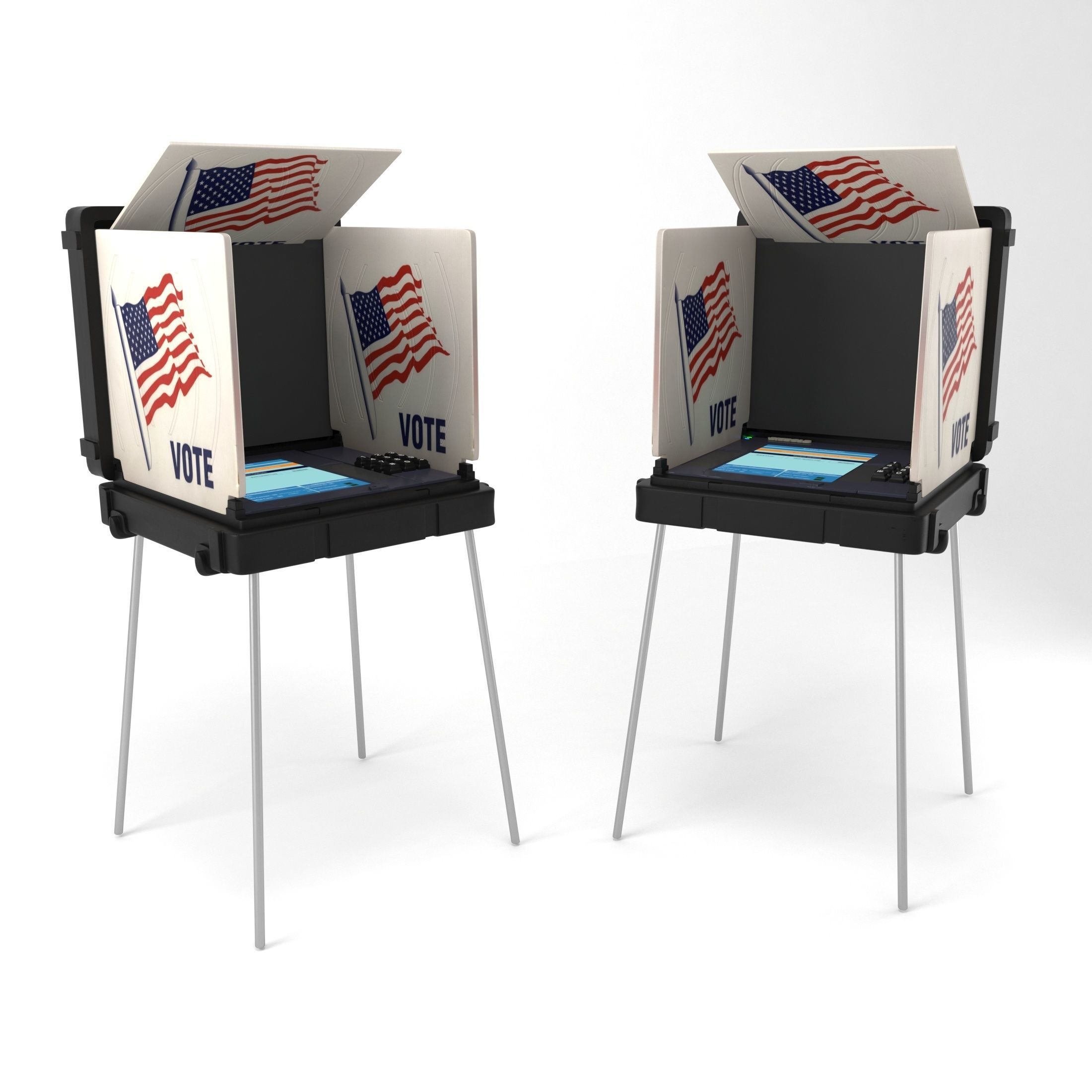  polling station USA 3D Model Collection_8