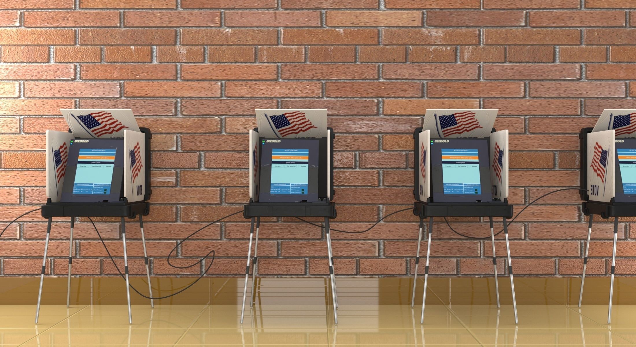  polling station USA 3D Model Collection_12