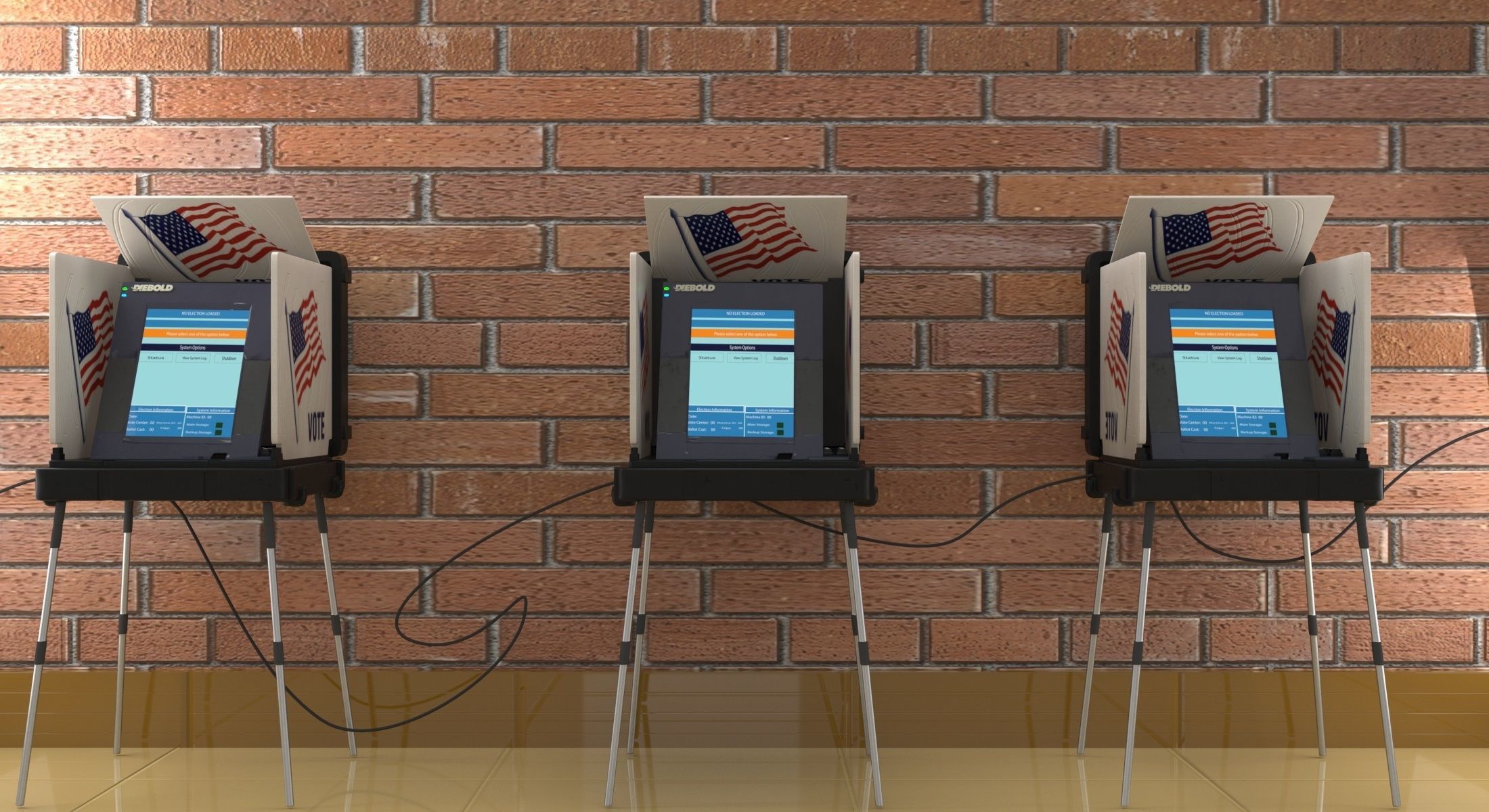  polling station USA 3D Model Collection_13