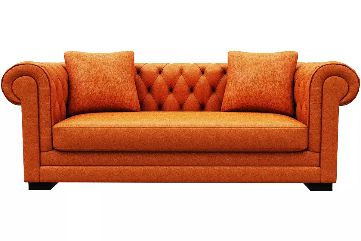 Sofa 3 seater Low-poly 3D model_0