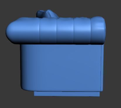 Sofa 3 seater Low-poly 3D model_9