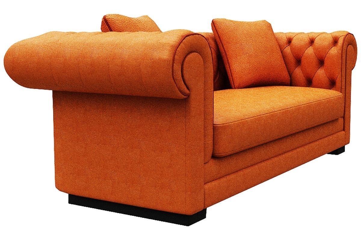 Sofa 3 seater Low-poly 3D model_2
