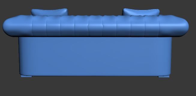 Sofa 3 seater Low-poly 3D model_11