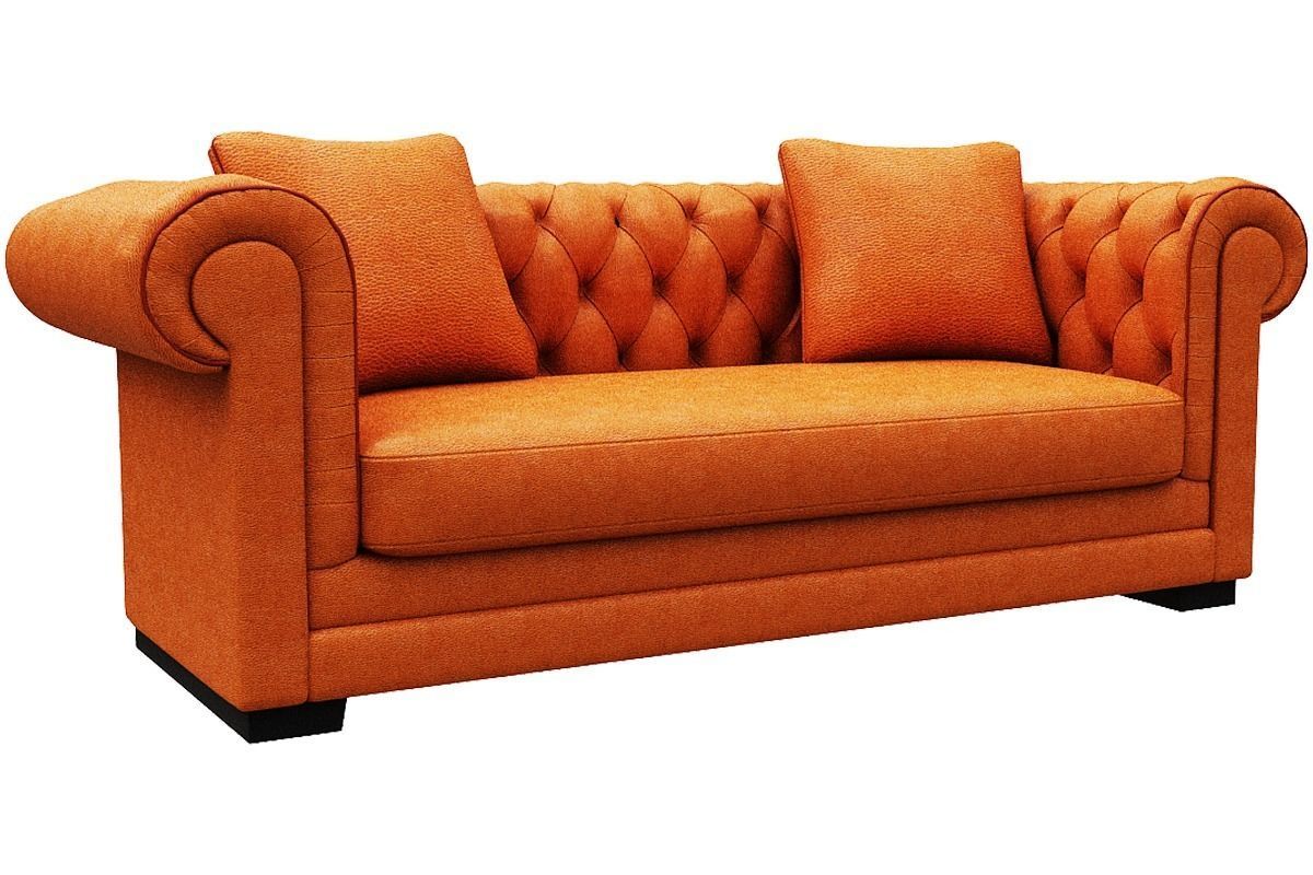 Sofa 3 seater Low-poly 3D model_1