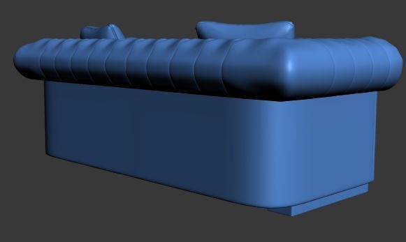 Sofa 3 seater Low-poly 3D model_10
