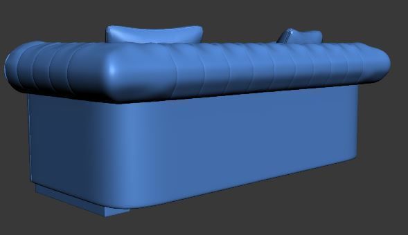 Sofa 3 seater Low-poly 3D model_12