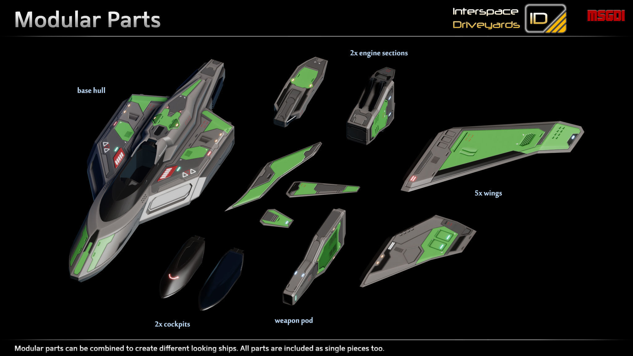 ISD Modular Scout Low-poly 3D model_1