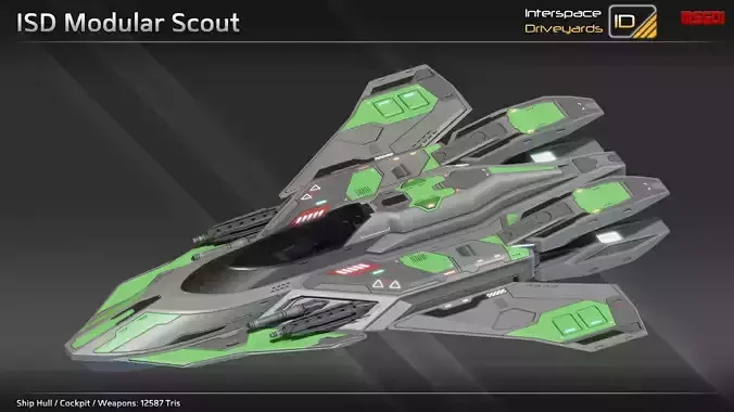 ISD Modular Scout Low-poly 3D model