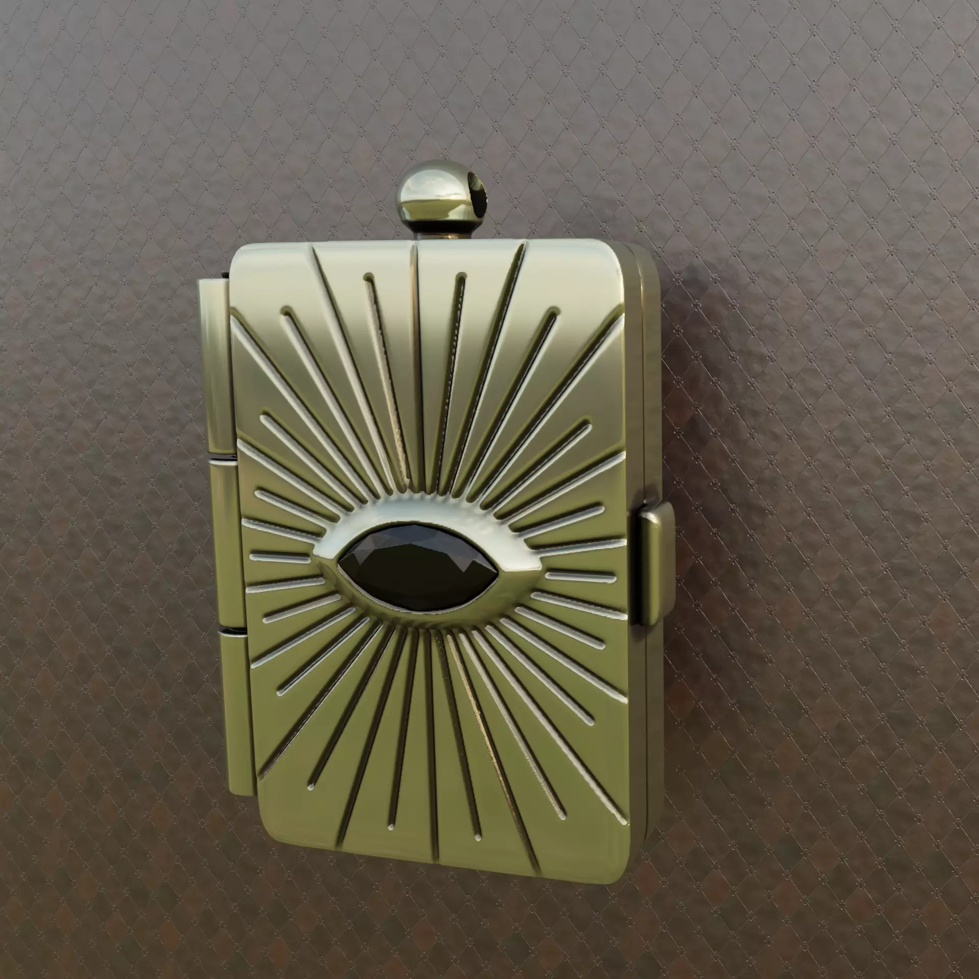 locket eye box pendant 3D print model_0