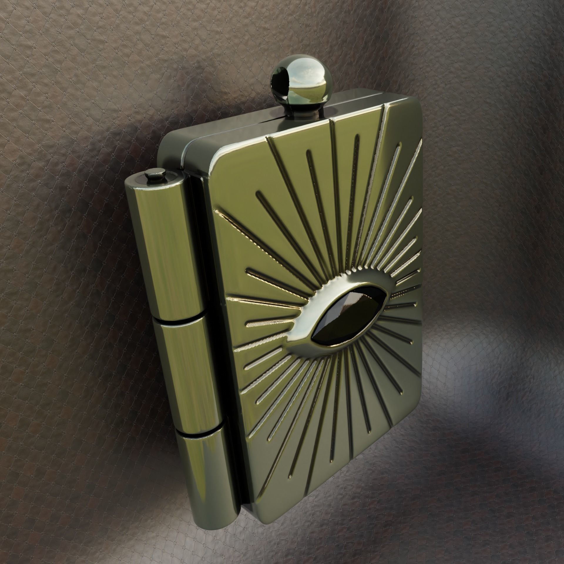 locket eye box pendant 3D print model_3