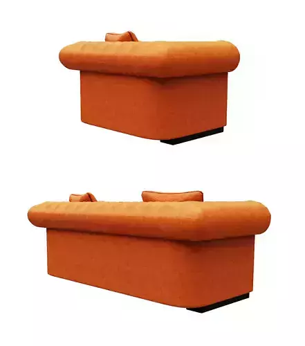 Sofa set two orange sofas side