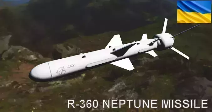 R-360 Neptune Missile Low-poly 3D model
