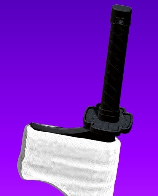 Uzui Tengen Sword and Sheath for cosplay 3D print model_1