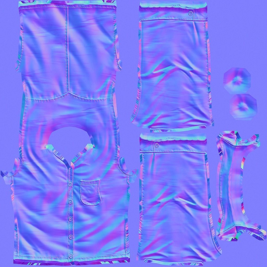 female with textures Free 3D model_16