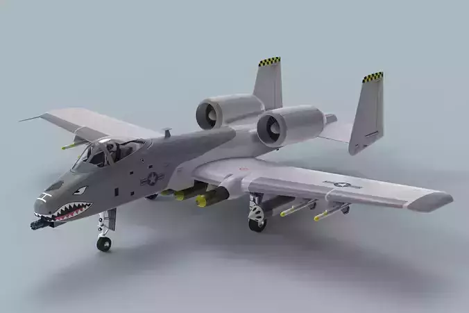 A-10 Thunderbolt II 3D model A-10 Thunderbolt II 3D model