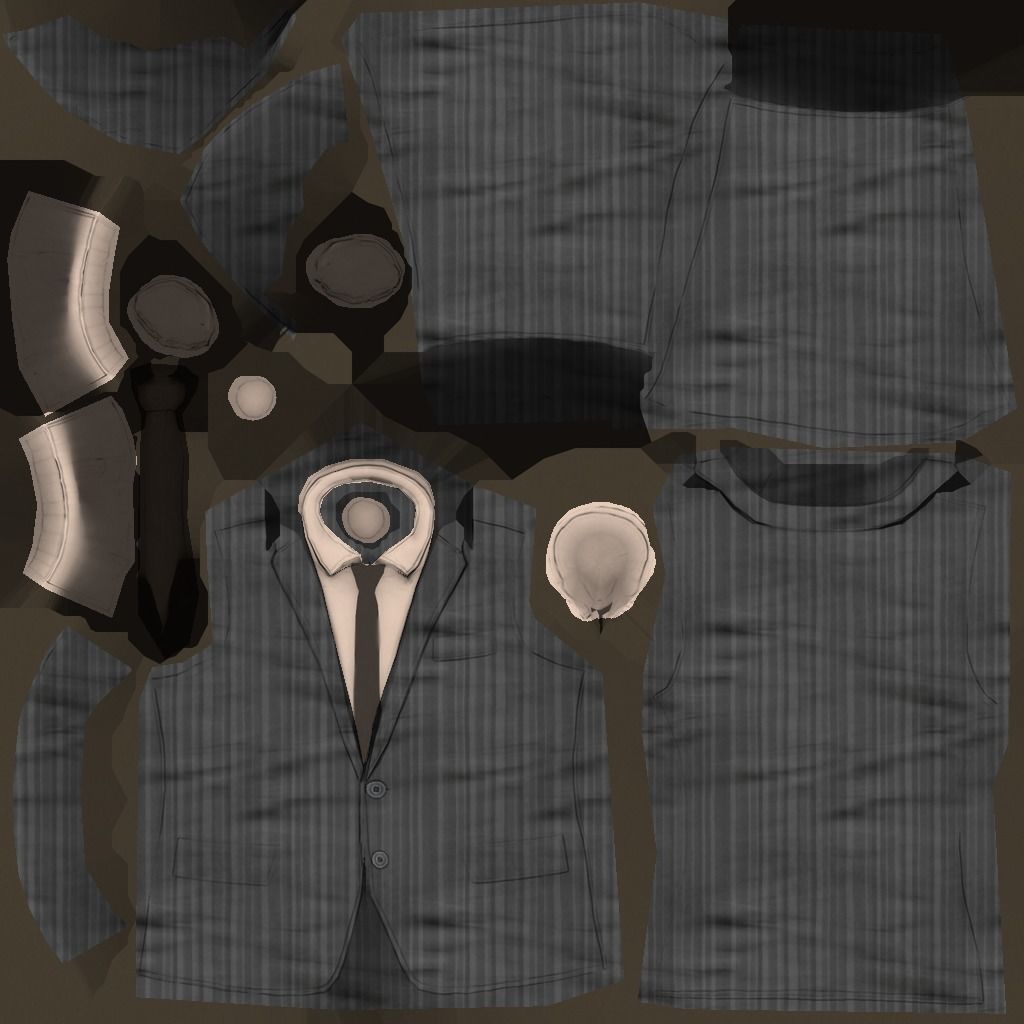 MAN WEARING SUIT Low-poly 3D model_12