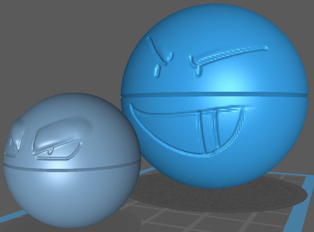 Voltorb and Electrode figures 3D print model_1