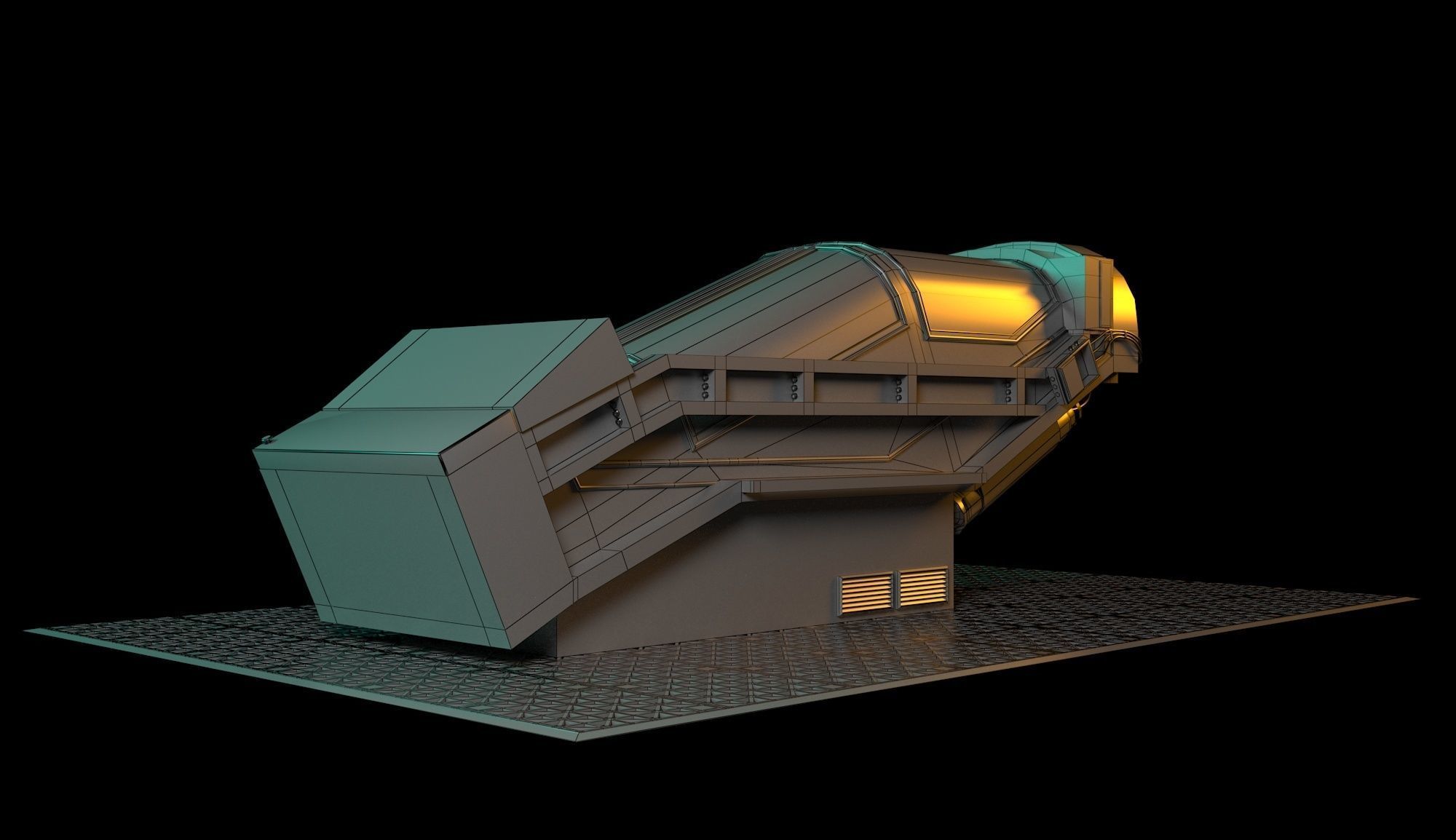 Hypersleep chamber aliens 3D model_7