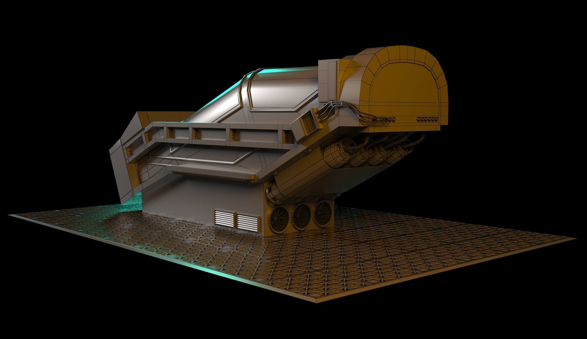 Hypersleep chamber aliens 3D model_9