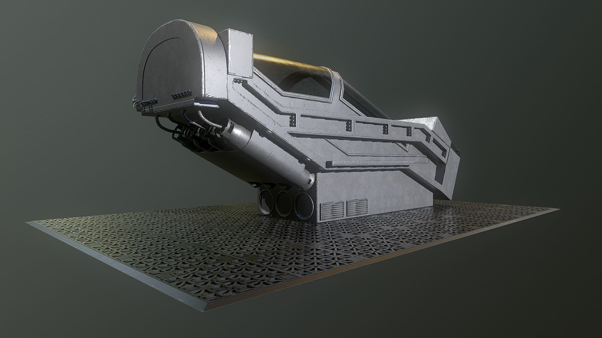 Hypersleep chamber aliens 3D model_1