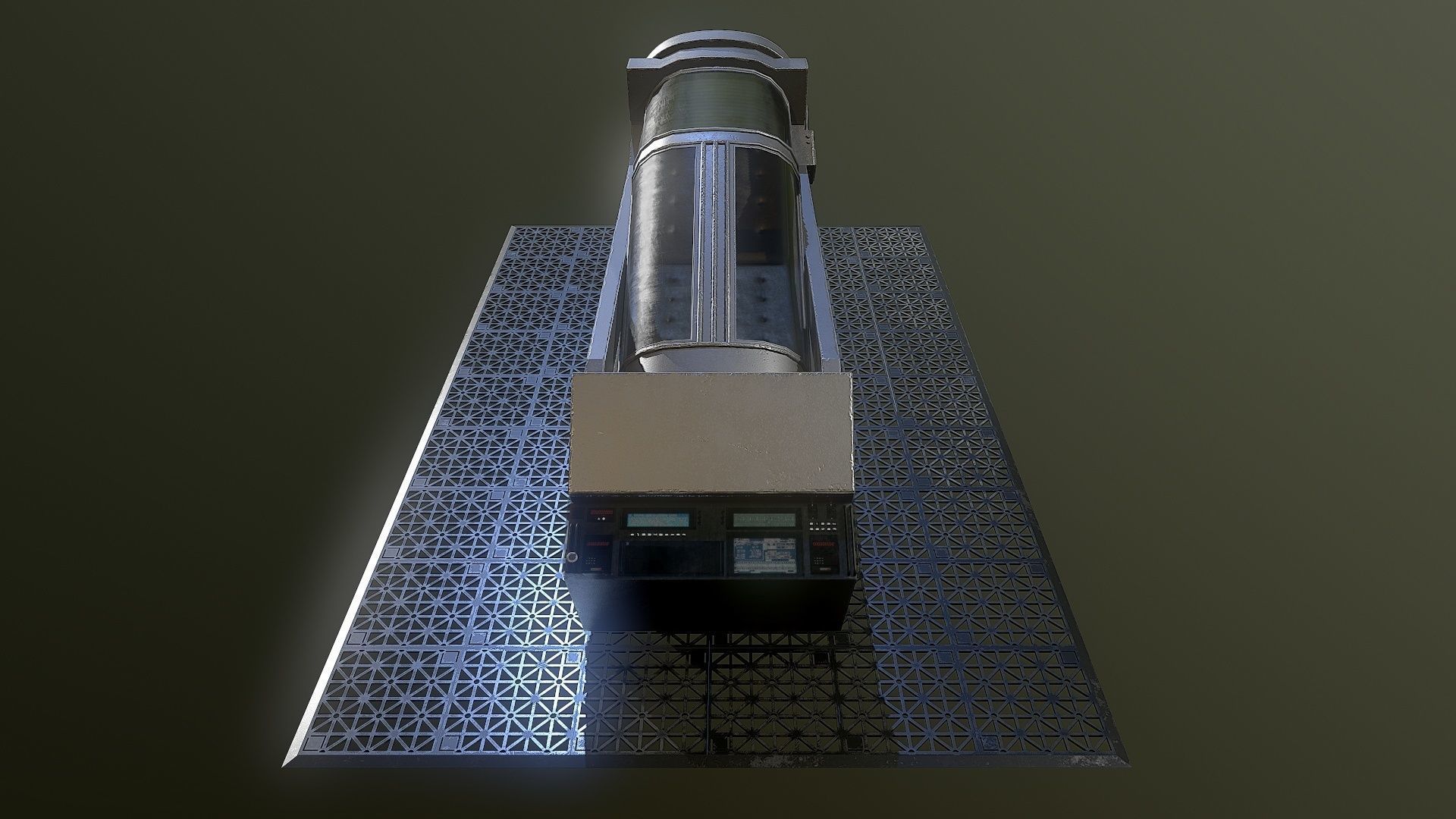 Hypersleep chamber aliens 3D model_2