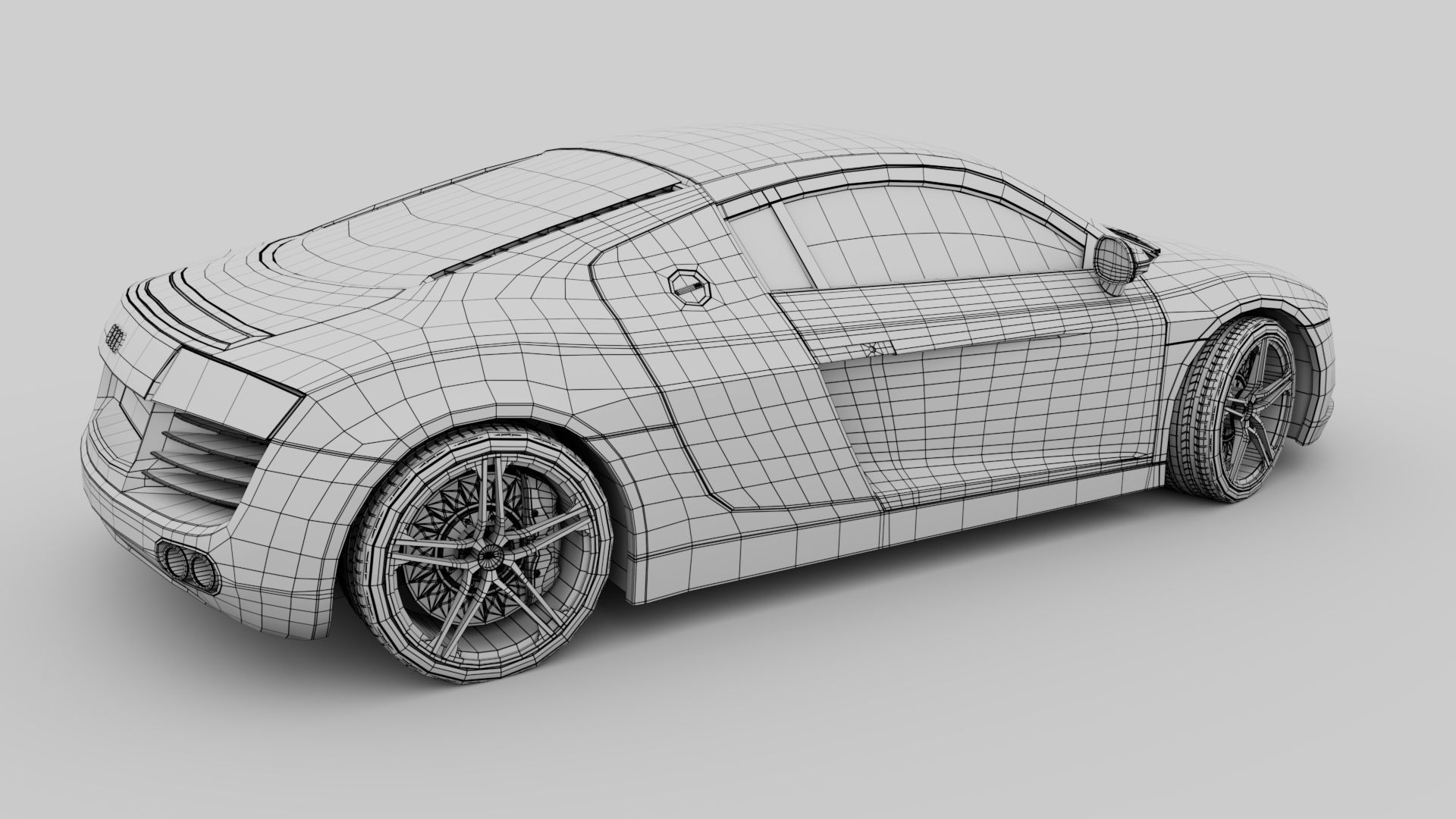 Audi R8 2008 3D model_15