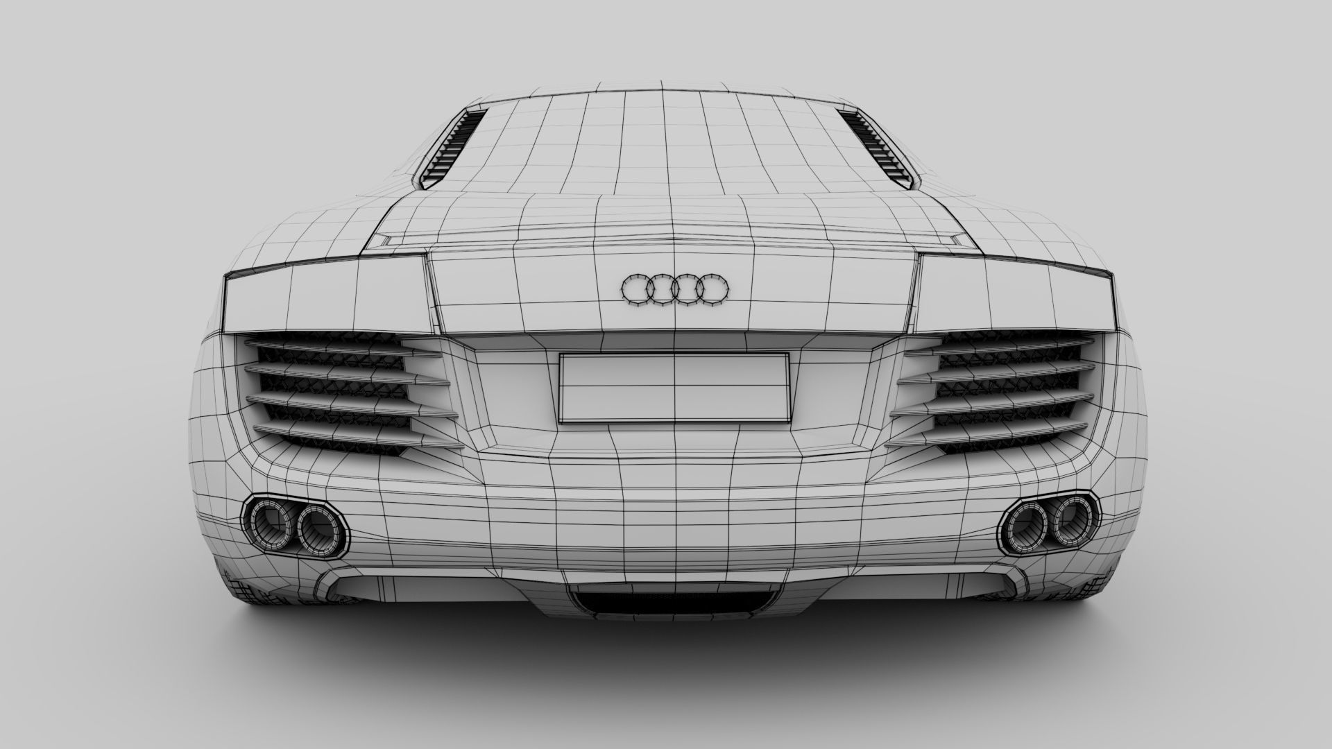 Audi R8 2008 3D model_14