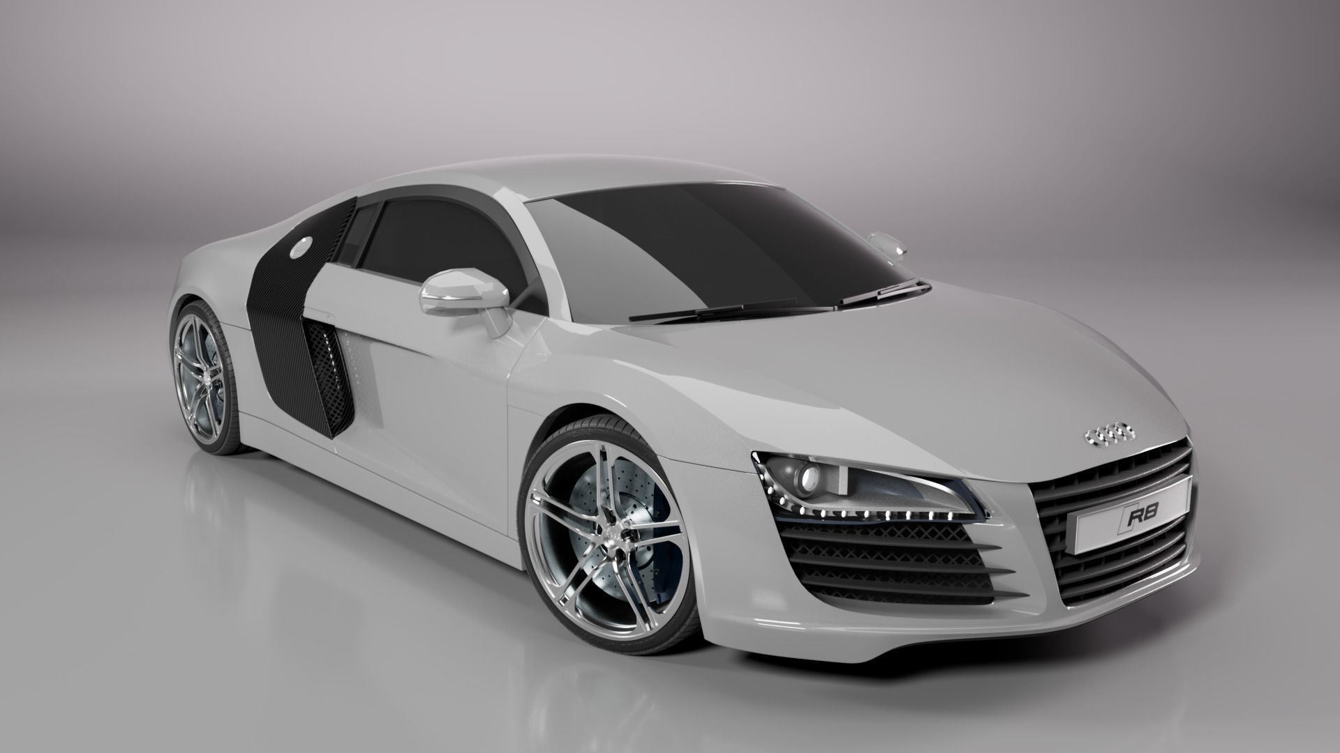 Audi R8 2008 3D model_4